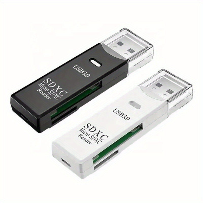 2-in-1 Mini High-Speed Multi Card Reader - USB 3.0 Adapter for Micro SD and TF Cards