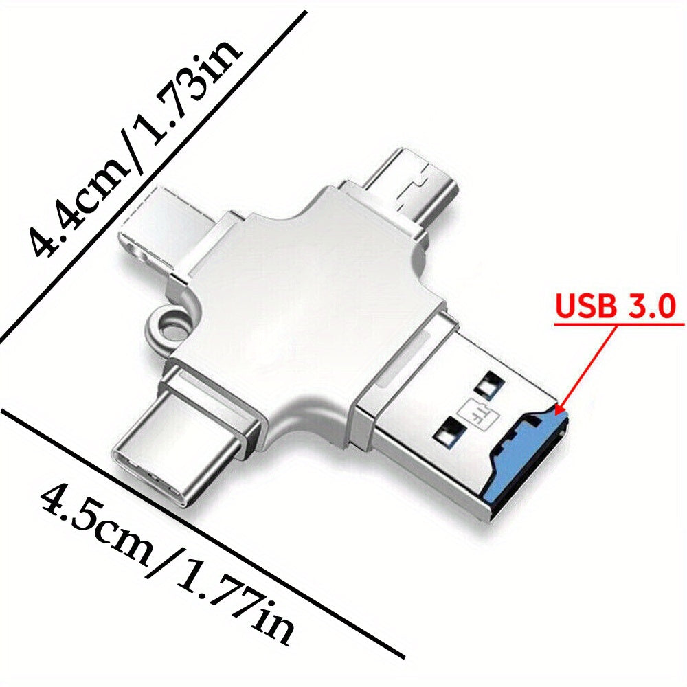 4 in 1 OTG Adapter USB3.0 TF Flash Drive Type C Mobile Storage