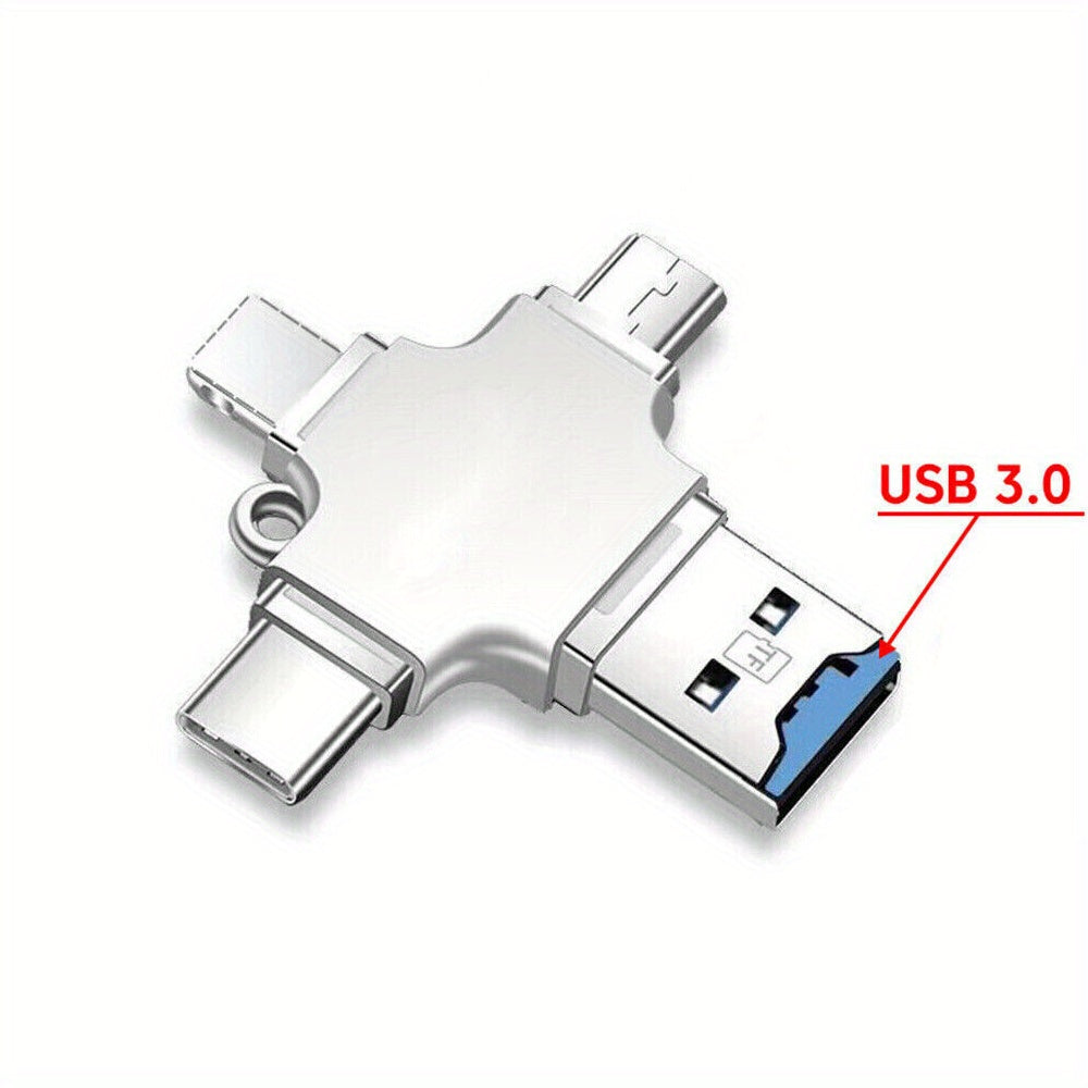 4 in 1 OTG Adapter USB3.0 TF Flash Drive Type C Mobile Storage