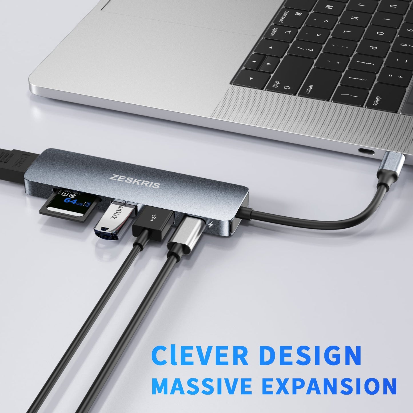 ZESKRIS 6 in 1 USB C Hub