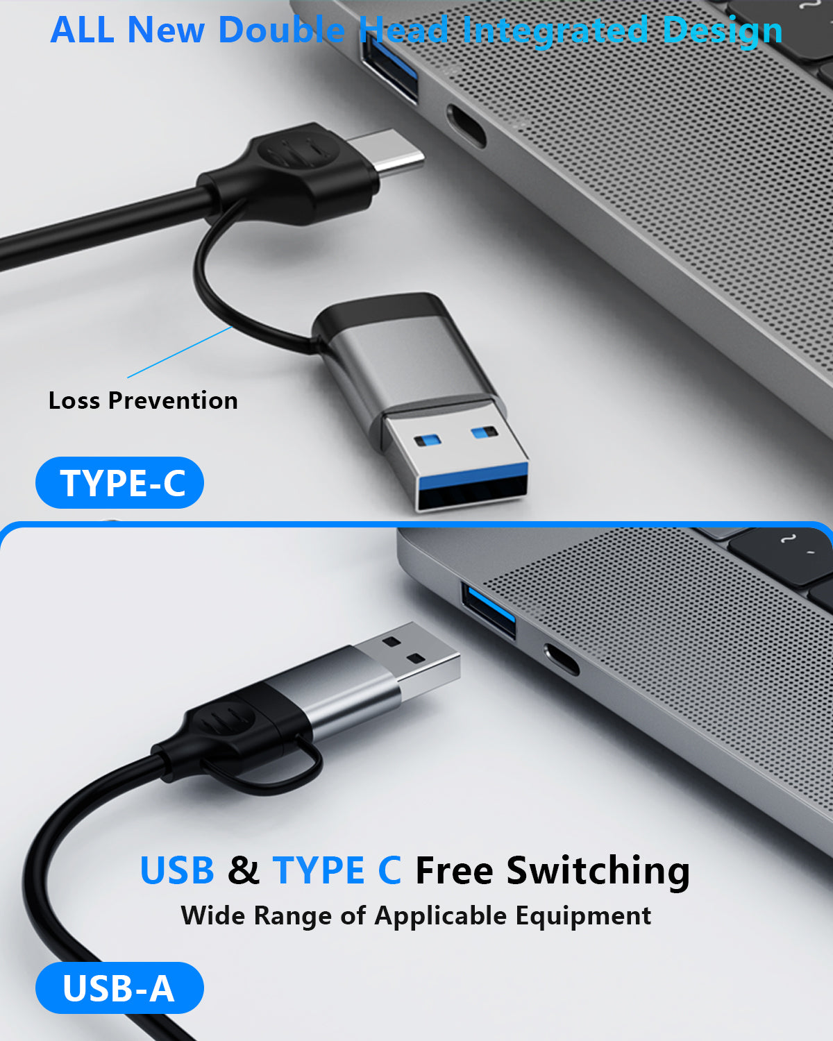 ZESKRIS 4 in 1 USB C Hub with 100Mbps Ethernet Port, 1 USB 3.0 and 2 USB 2.0 Ports