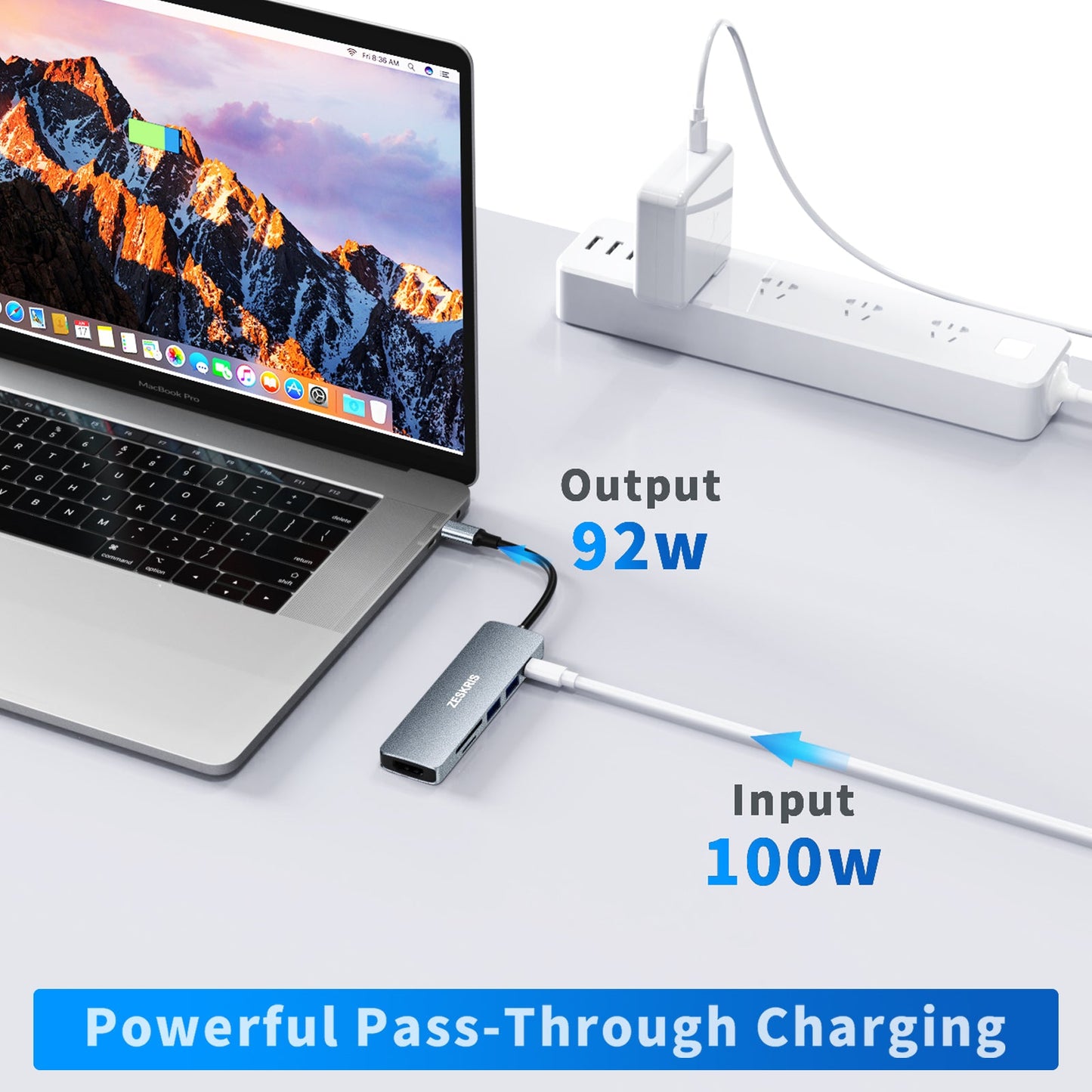 ZESKRIS 6 in 1 USB C Hub