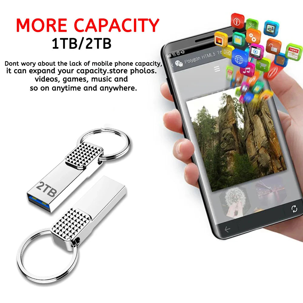 2TB Metal USB 3.0 USB Flash Drive