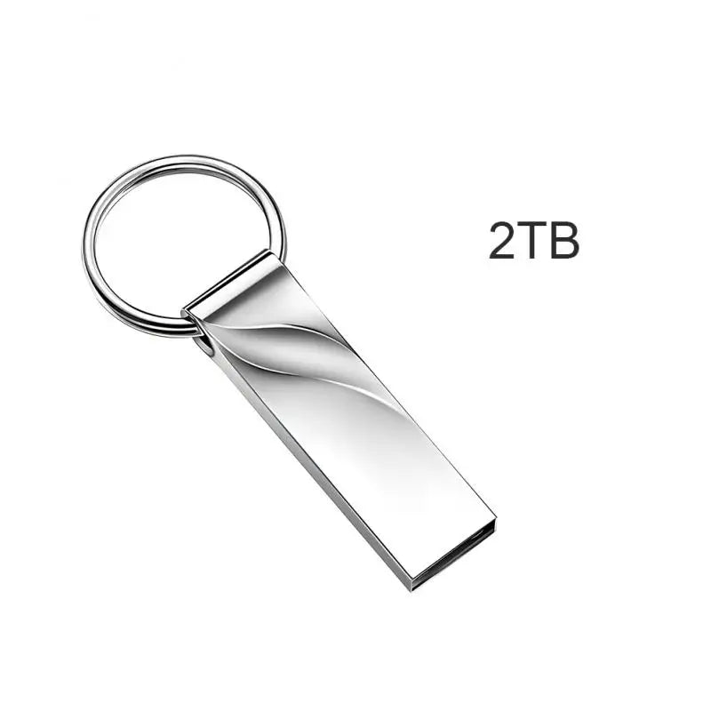 2024 New 2TB Metal Flash Drive Waterproof U Disk Keyrings