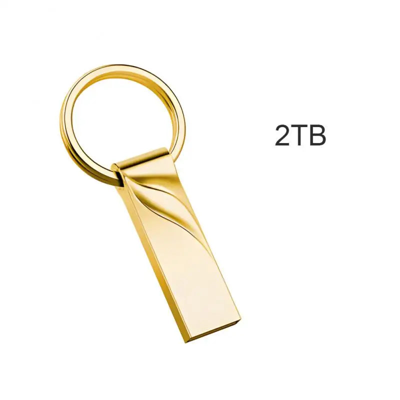 2024 New 2TB Metal Flash Drive Waterproof U Disk Keyrings