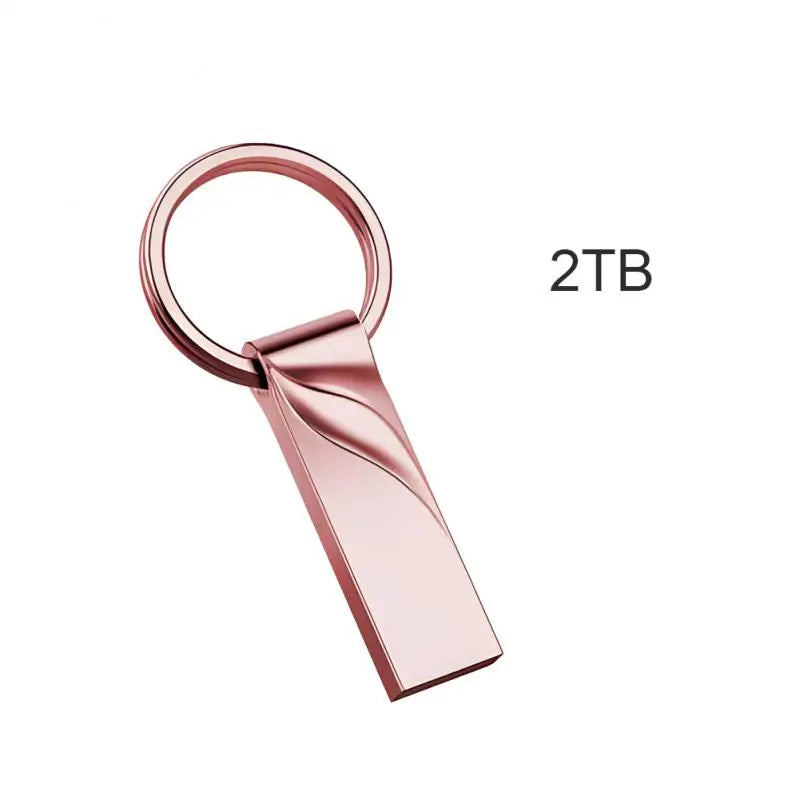 2024 New 2TB Metal Flash Drive Waterproof U Disk Keyrings